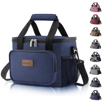 Lifewit 15L (24 Cans) Insulated Lunch Bag, Cooler Bag for Lunch/Work/School/Beach/Picnic (Grey)