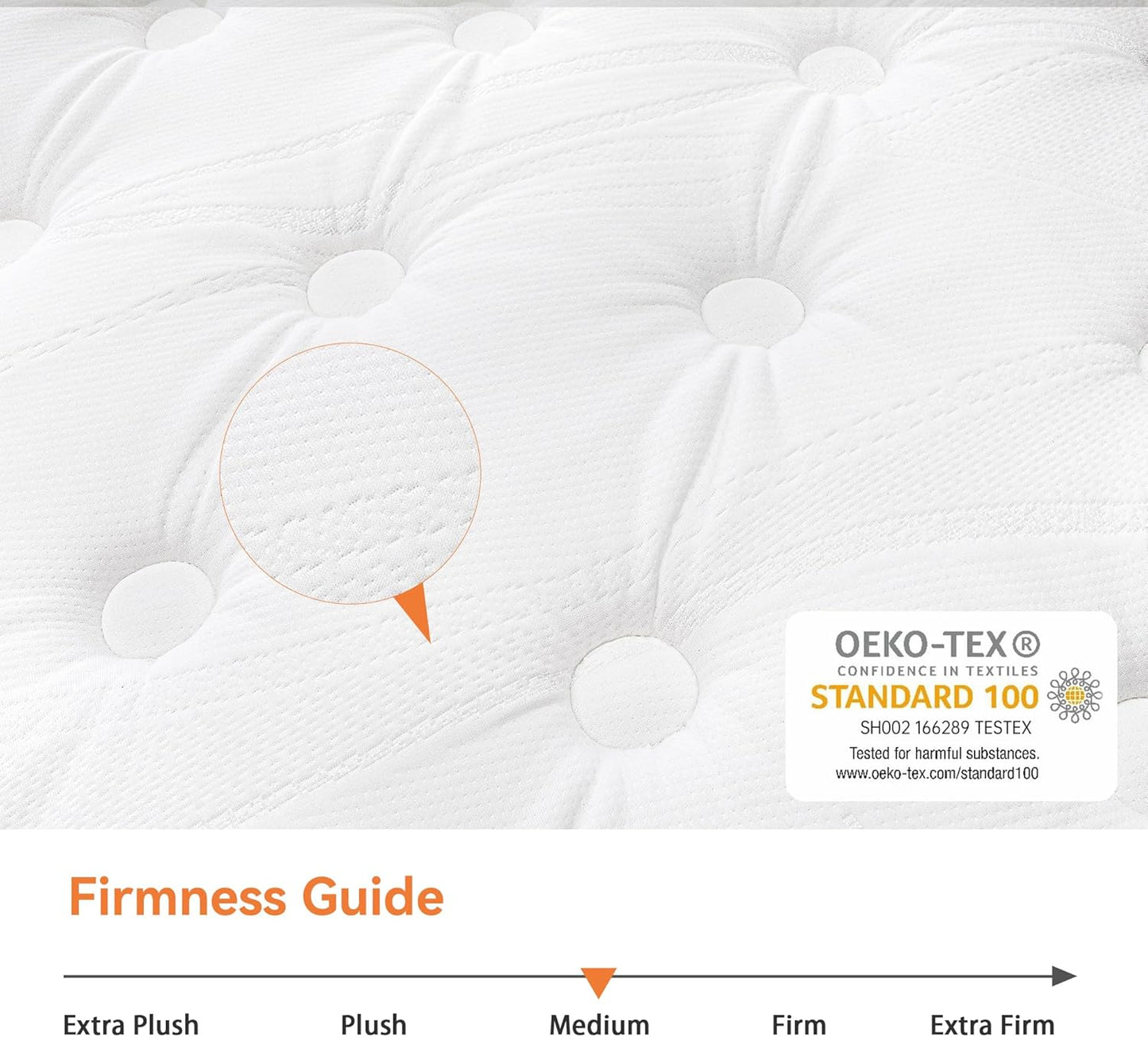 TeQsli King Size Mattress 5FT, 10 Inch Gel Memory Foam 7 Zone Orthopedic King Mattress Pocket Sprungs Wave Memory Foam Hybrid - Medium Firm 10-Year Support 150x200x25 cm