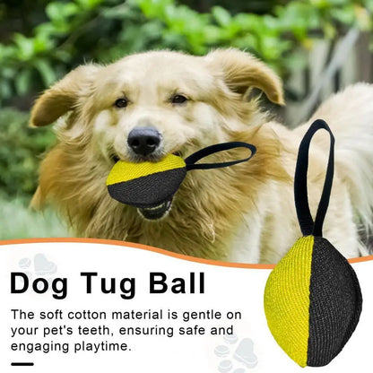 TUGME Linen Tug Toy With Pull Tab Durable Interactive Dog Training Tool For Prey Drive Retrieval Agility Development