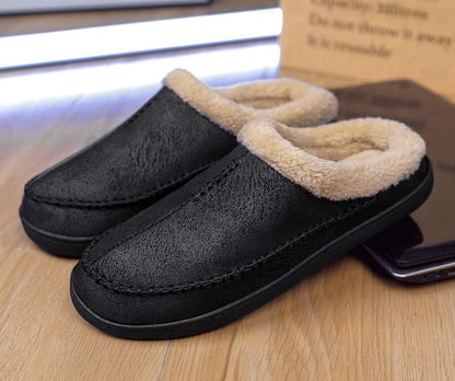 Indoor Warm Anti Slip And Plush Cotton Shoes For Men