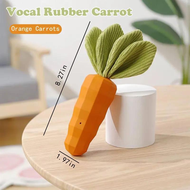 TUGME Rubber Carrot Dog Toy For Chewing Dogs, For Training And Cleaning, Durable Interactive Toy For Puppies And Medium-sized Dogs
