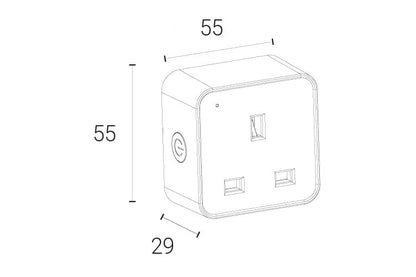 4lite WiZ Connected 3-Pin UK Smart Plug