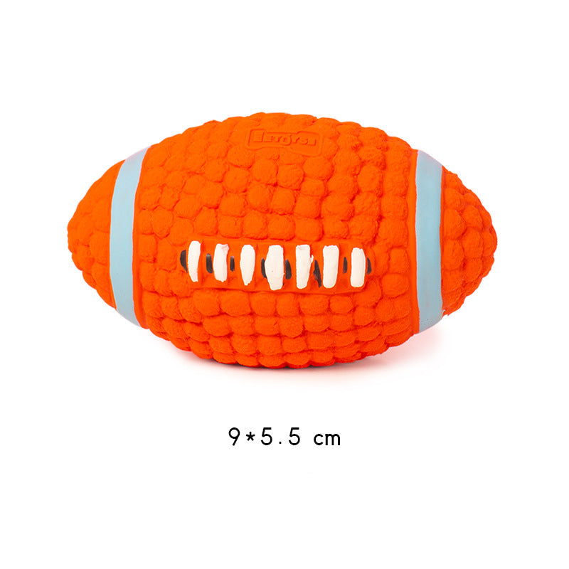 TUGME Dog toy bite-proof teeth molar latex toy ball pet interactive sound training ball pet supplies