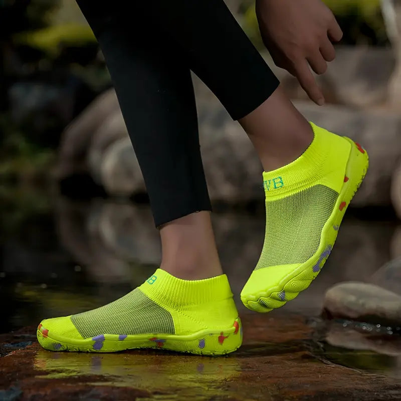 Breathable Fabric Women's Solid Color Stretch Water Shoes - EVA Sole, Soft Sole for Swimming and Aquatic Activities, All-Season Indoor Yoga Sports Footwear Orange & other colors