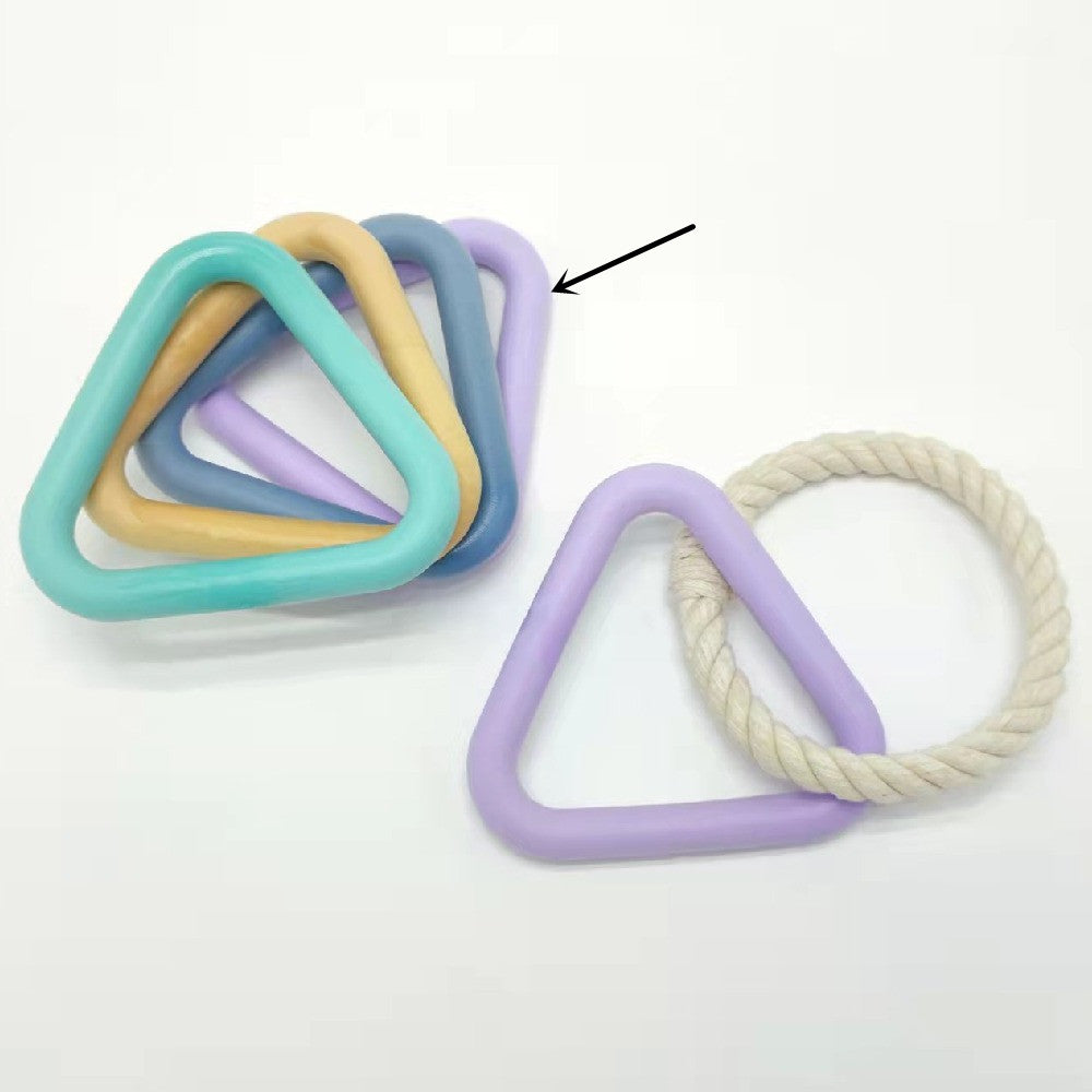 TUGME Pet Toy Foam TPR Cotton Rope Triangle Tug-of-war Molar