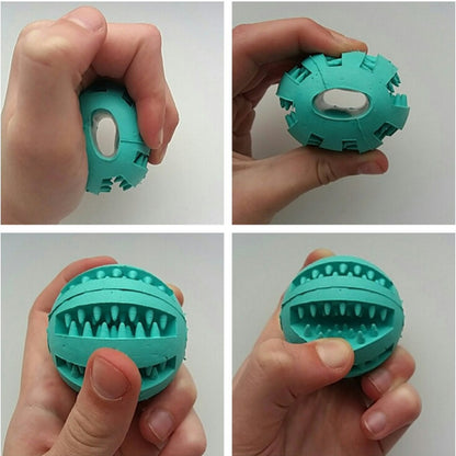 TUGME Pet Slow Feeder Dog Toy Cute Funny Rubber Dog Ball Toy