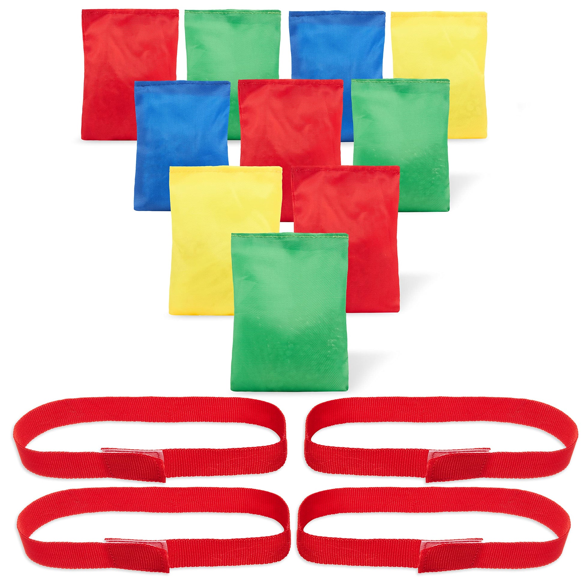 Kids Games Outdoor Play Equipment for Kids Adults Family Garden Toys Sports Day Kit Egg and Spoon Race Ring Toss Sack Race Bean Bag Snakes and Ladders (4 in 1 Set)