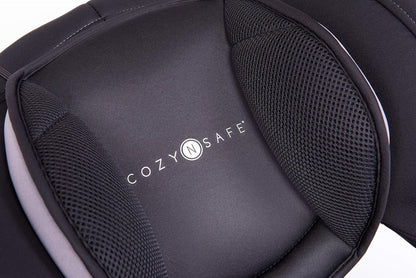 Cozy N Safe Logan Group 1/2/3 Car Seat 9-36kg, 9 Months to 12 Years, 5 Point Harness, Forward Facing, Side Impact Protection, Adjustable Headrest, Lightweight, Child, Toddler Car Seat - Black/Grey