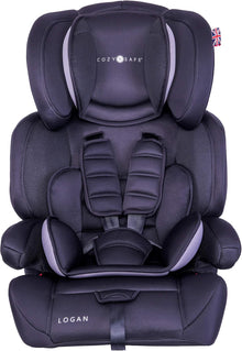 Cozy N Safe Logan Group 1/2/3 Car Seat 9-36kg, 9 Months to 12 Years, 5 Point Harness, Forward Facing, Side Impact Protection, Adjustable Headrest, Lightweight, Child, Toddler Car Seat - Black/Grey