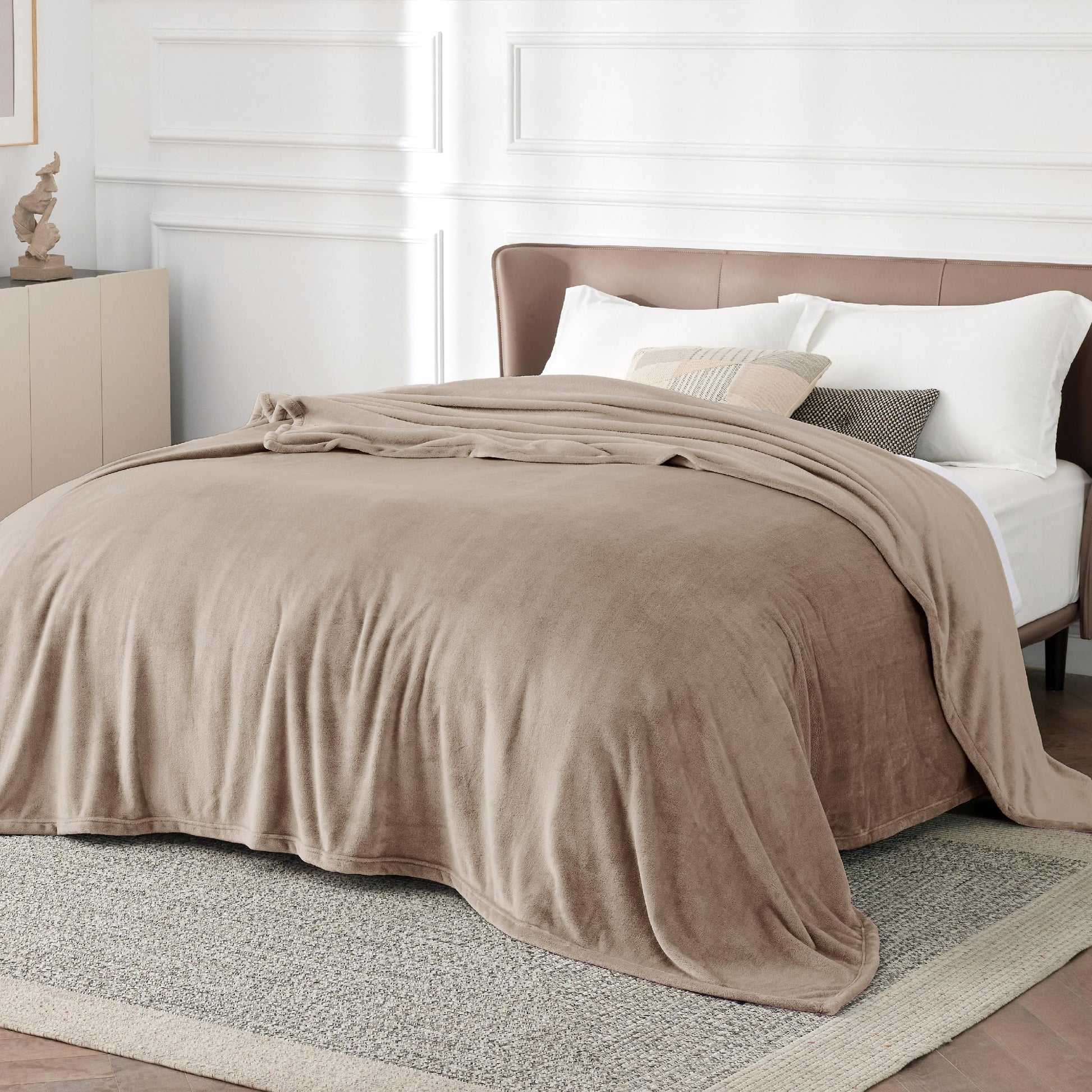 Bedsure Fleece Blanket for Bed - Soft Cosy Fluffy Throw Blankets, Warm Large Throws for Audlts, Teal, 220x240 cm