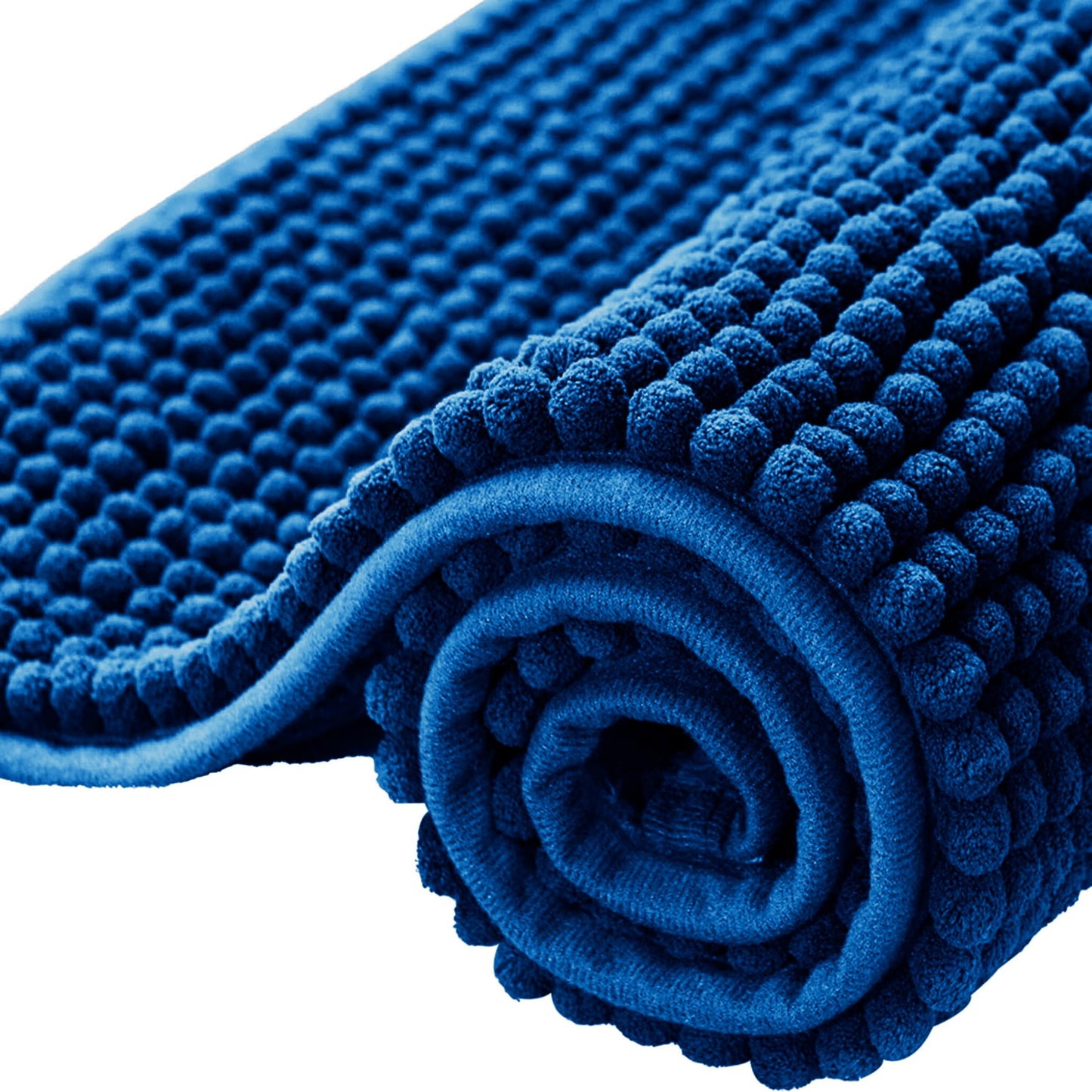 Bath Mat Non Slip Anti Mould 40 x 60 cm – Grey Chenille Bathroom Mat Extra Soft & Fluffy Bathmat Machine Washable Super Water Absorption Shower Mat