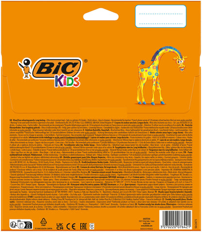 BIC Kids Evolution Coloured Pencils, Vivid Colouring Pencils, Easy to Sharpen BIC Pencils, School Supplies, 36 Pack