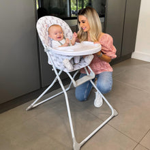 My Babiie MBHC1 Compact Highchair – Ultra Lightweight (5kg), Foldable, Easy Clean, Padded Seat, Footrest, Tray Cup Holder, for Toddler, from 6 Months to 3 Years (15kg) – Elephants