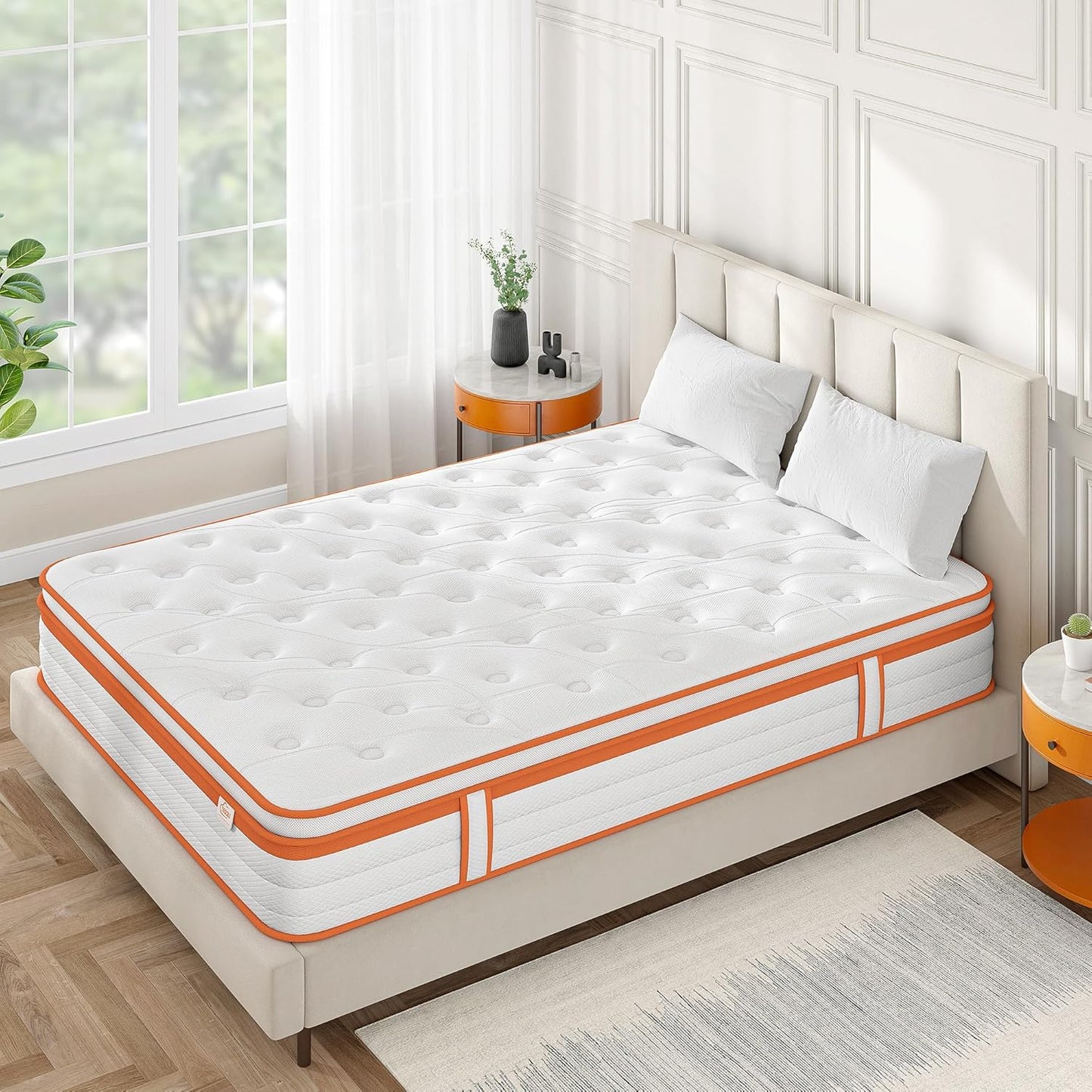 TeQsli Single Mattress 3FT, 10 Inch Gel Memory Foam 7 Zone Orthopedic Single Mattress Pocket Sprungs Wave Foam Hybrid - Medium Firm Motion - Isolation 90x190x25 cm