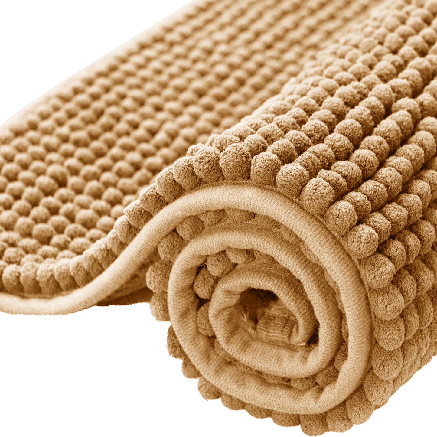 Bath Mat Non Slip Anti Mould 40 x 60 cm – Grey Chenille Bathroom Mat Extra Soft & Fluffy Bathmat Machine Washable Super Water Absorption Shower Mat