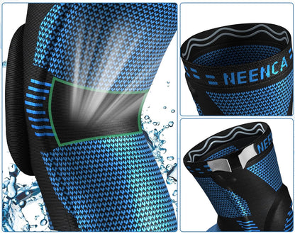 NEENCA Professional Knee Brace,Knee Compression Sleeve Support for Men Women with Patella Gel Pads & Side Stabilizers,Medical Grade Knee Pads for Running,Meniscus Tear,ACL,Arthritis,Joint Pain Relief