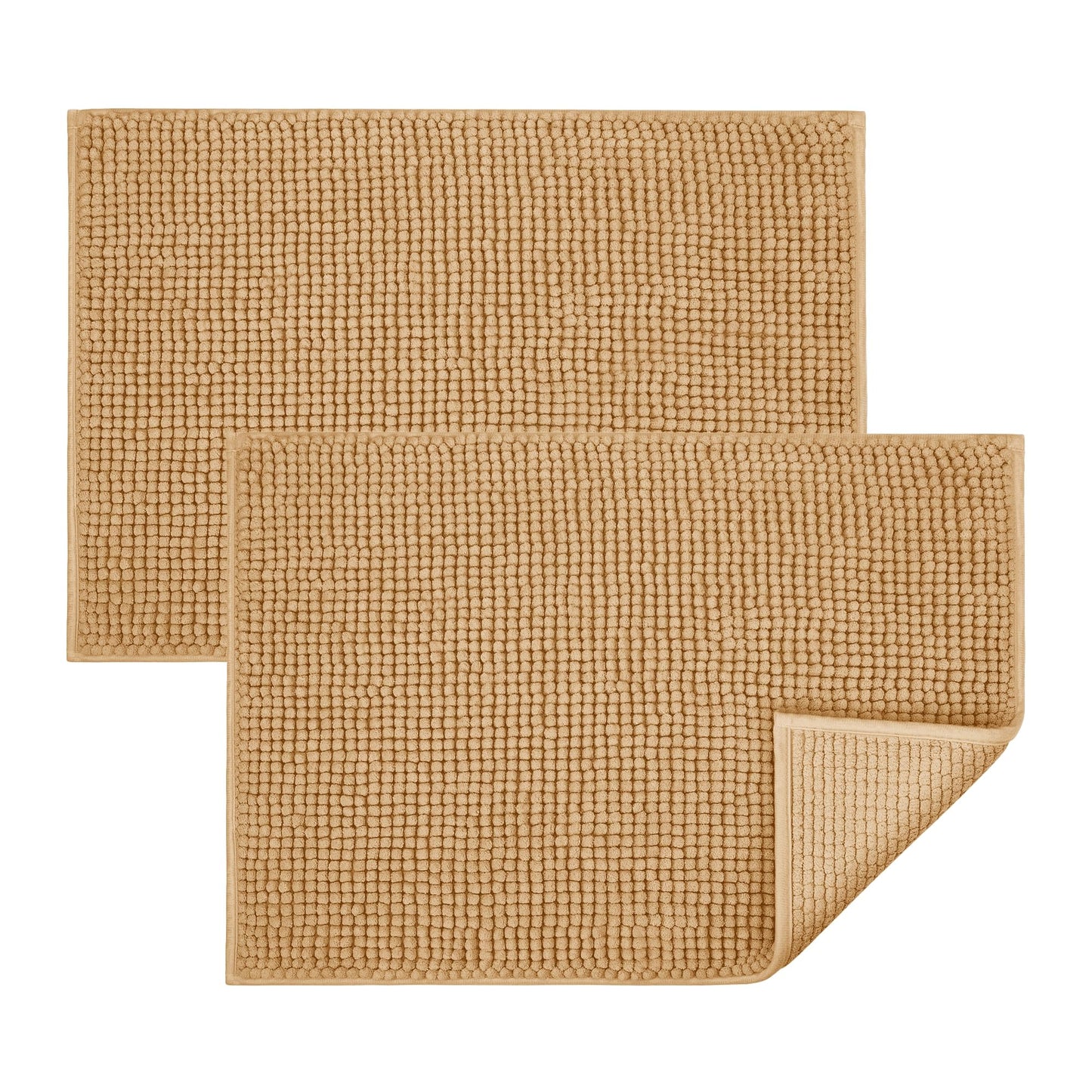 Bath Mat Non Slip Anti Mould 40 x 60 cm – Grey Chenille Bathroom Mat Extra Soft & Fluffy Bathmat Machine Washable Super Water Absorption Shower Mat