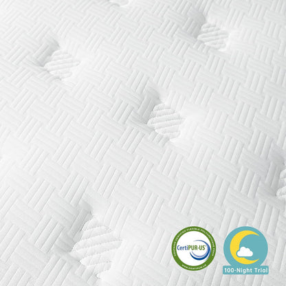 TeQsli 4FT6 Double Mattress, 10 Inch Gel Memory Foam Hybrid - 7 Zone Orthopedic Pocket Sprung Mattress, Medium Firm for Back Pain Relief, 135x190x25 cm