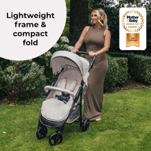 My Babiie MB30 Pushchair – from Birth to 4 Years (22kg), Easy Compact Fold, Large Shopping Basket, Adjustable Handle, Stroller Includes Cup Holder, Rain Cover – Oatmeal