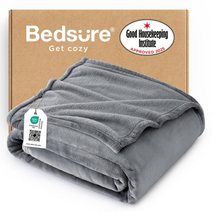 Bedsure Fleece Blanket for Bed - Soft Cosy Fluffy Throw Blankets, Warm Large Throws for Audlts, Teal, 220x240 cm