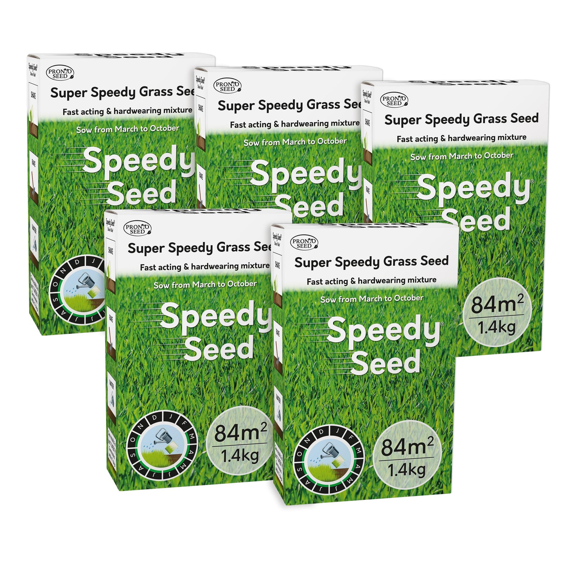 Premium Grass Seed 1.4 kg - Fast Growing, Hard-Wearing - Covers 84m² for Lawns & Overseeding - DEFRA Approved & Tailored for UK Climate (1.4kg)