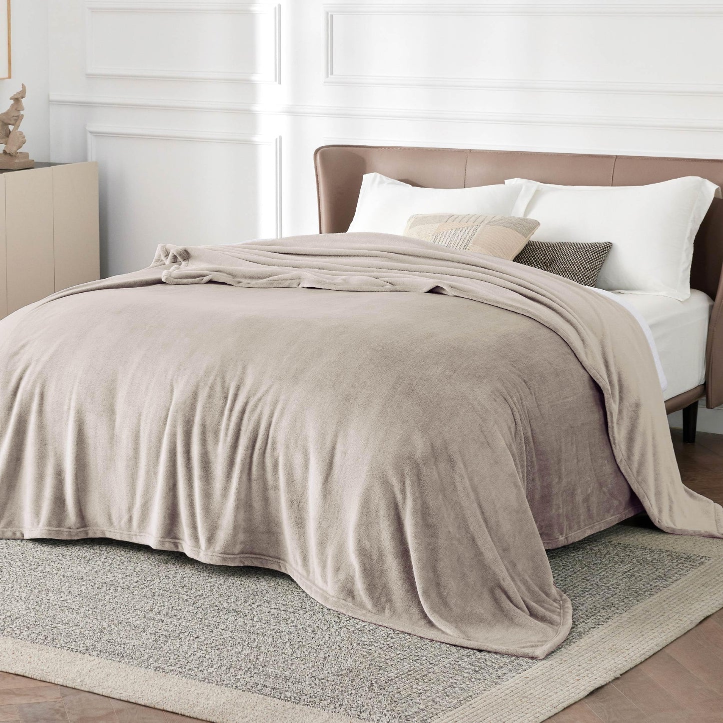 Bedsure Fleece Blanket for Bed - Soft Cosy Fluffy Throw Blankets, Warm Large Throws for Audlts, Teal, 220x240 cm