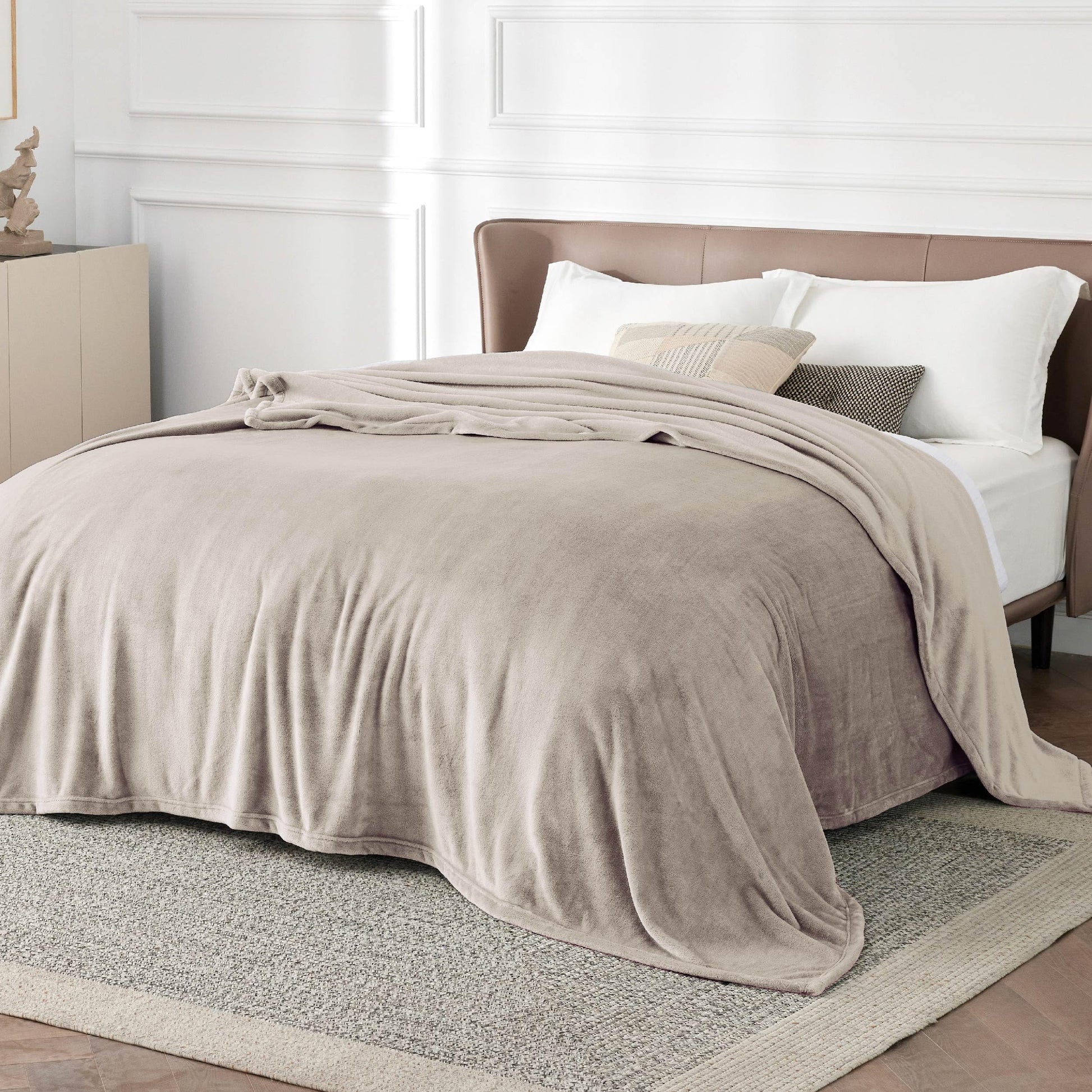 Bedsure Fleece Blanket for Bed - Soft Cosy Fluffy Throw Blankets, Warm Large Throws for Audlts, Teal, 220x240 cm