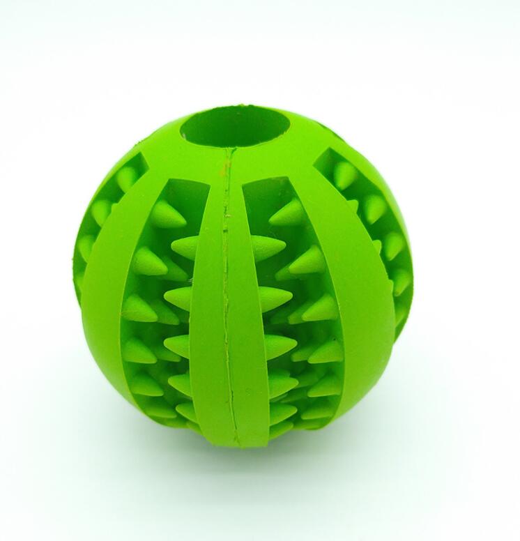 TUGME Pet Slow Feeder Dog Toy Cute Funny Rubber Dog Ball Toy