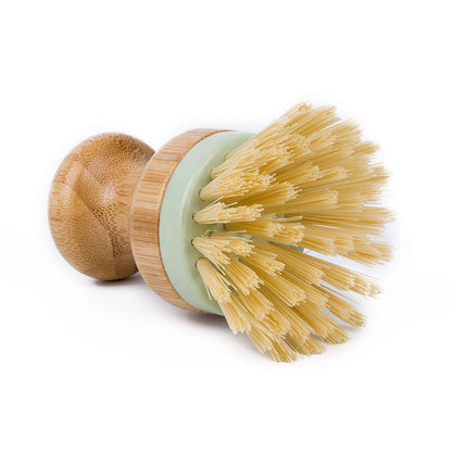Japanese Style Pure Solid Wood Round Head Pliable Cooktop Dishwashing Brush