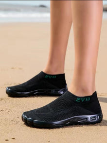 Women's Solid Color Contrast Mesh Water Shoes, Lightweight Breathable Barefoot Shoes for Beach Swimming Pool, Outdoor Sports Shoes for Women & Girls, Watershoes, Water Footwear, Wading Shoes Black & other colors