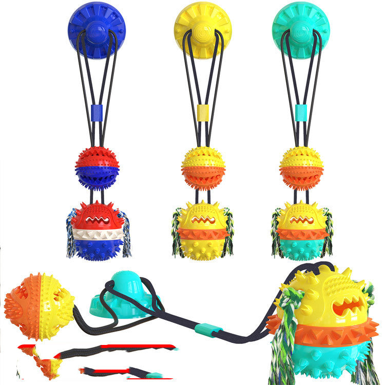 Strengthen Single And Double Sucker Leaking Ball Dog Toy