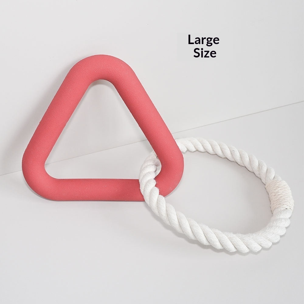 TUGME Pet Toy Foam TPR Cotton Rope Triangle Tug-of-war Molar