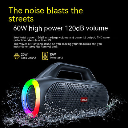 Colorful Bluetooth Speaker High Power Extra Bass Portable Portable Outdoor Sound Box