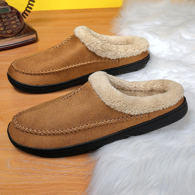 Indoor Warm Anti Slip And Plush Cotton Shoes For Men