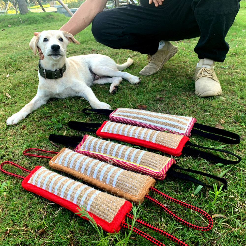 TUGME 30cm Molar Coarse Hemp Biting Stick, Bite-resistant Training Dog Stick, Dog Biting Stick, Dog Playing