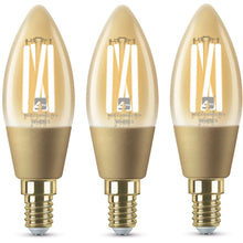 4lite WiZ Connected C35 Candle Filament Amber WiFi LED Smart Bulb - E14 Small Screw
