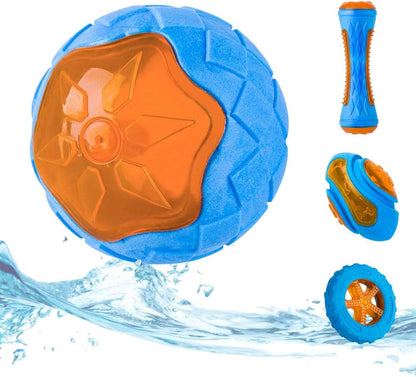 TUGME Dog Squeaky Toys Pool Toys Floating Toys For Interactive Fetch Play Dog Beach Toy