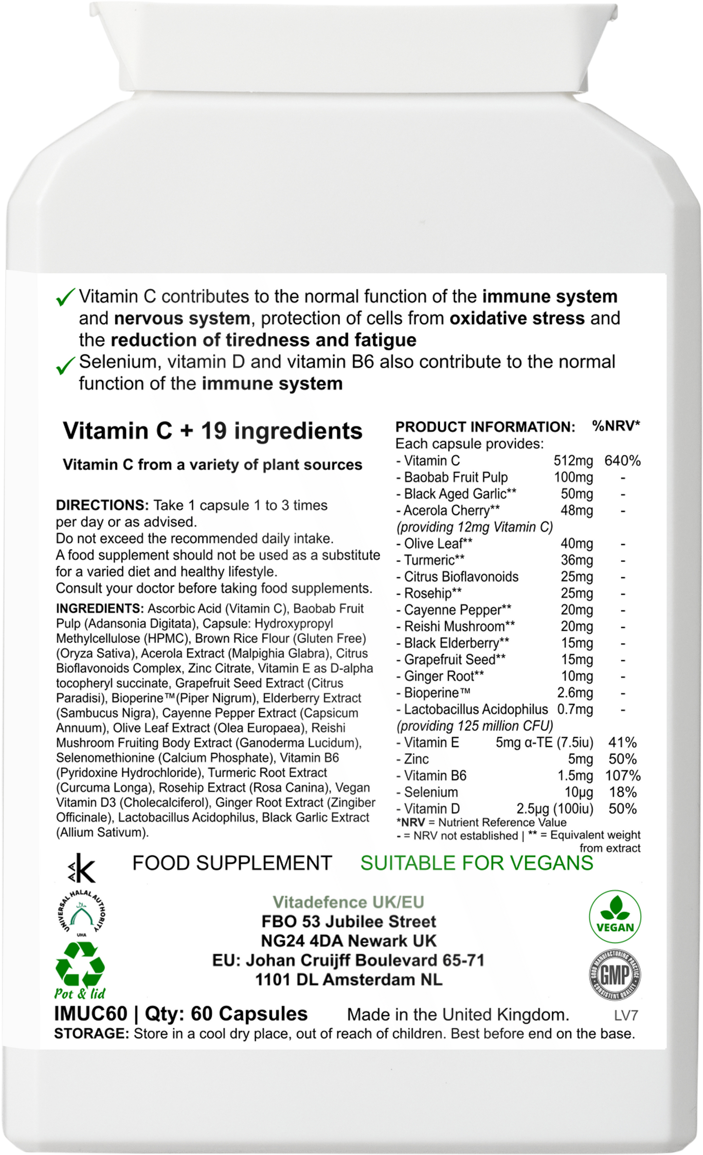 Vitamin C Multi | With Botanicals & Minerals – 60 Capsules