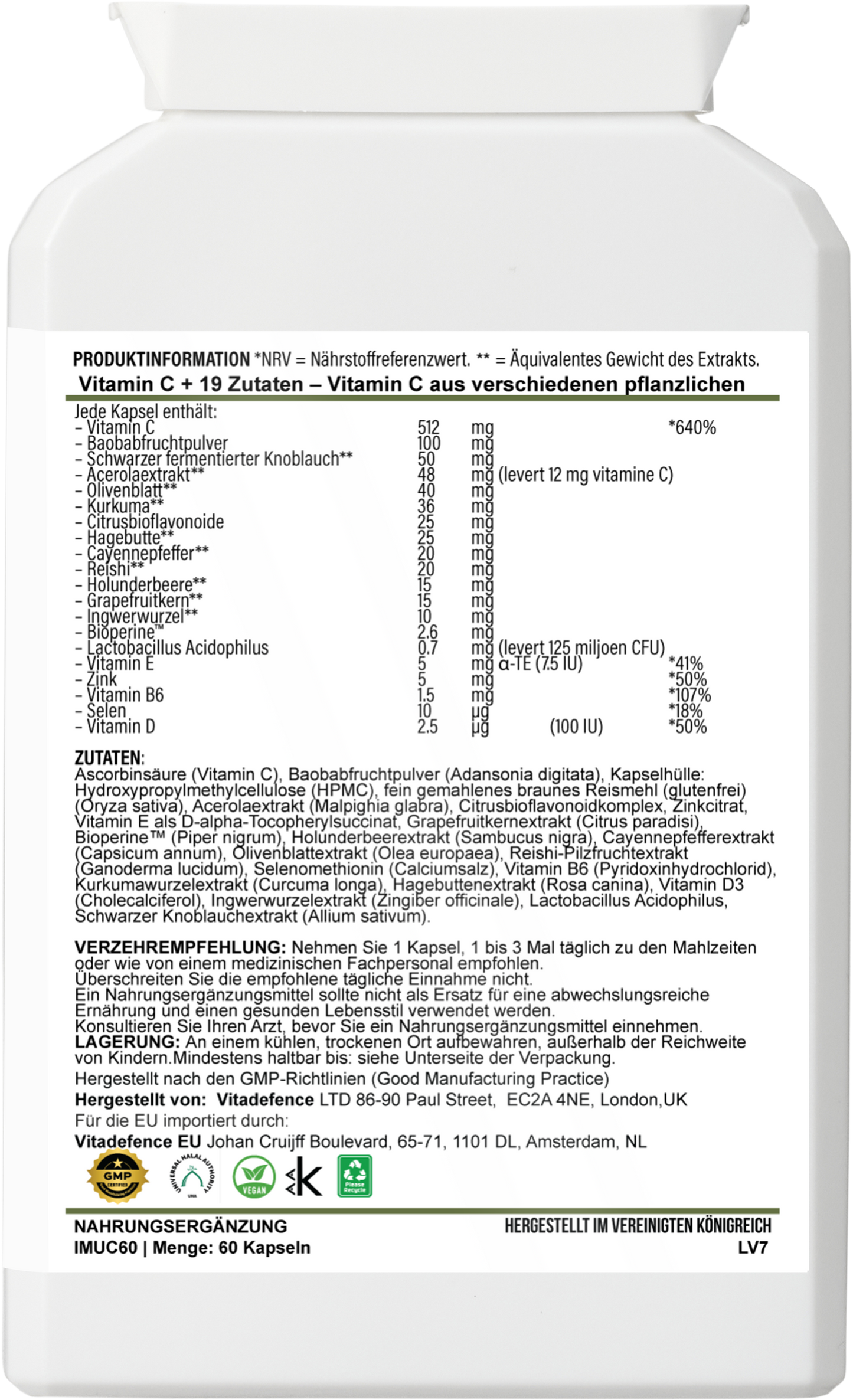 Vitamin C Multi | With Botanicals & Minerals – 60 Capsules