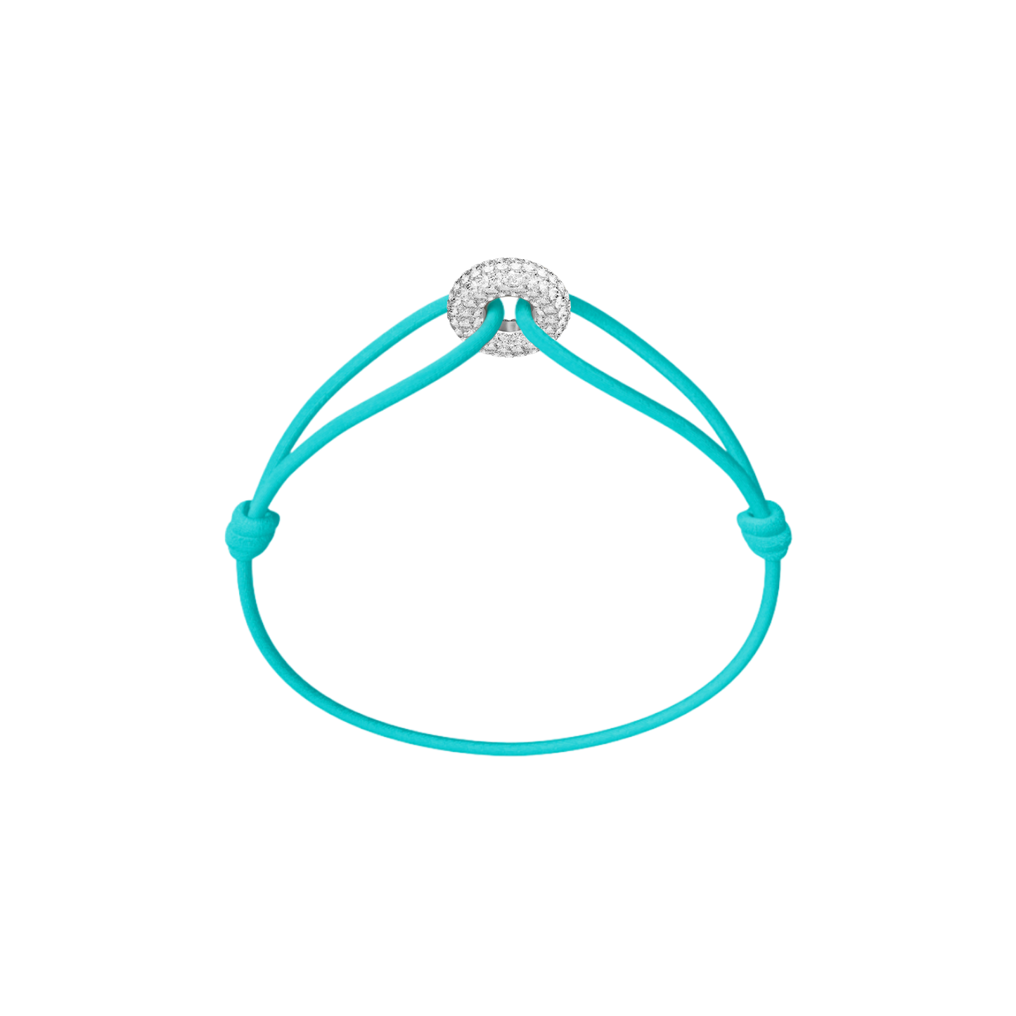Mini Silver Soho Pavé Cord Bracelet