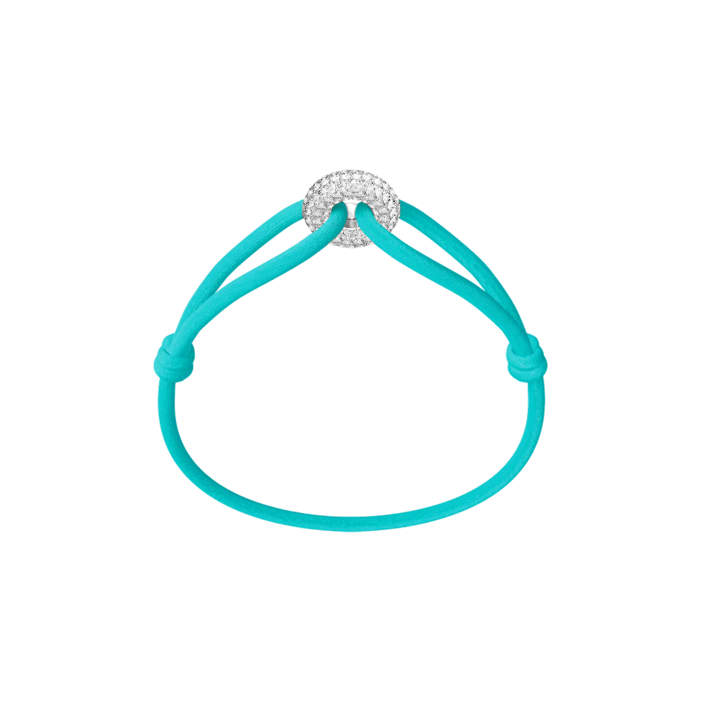 Silver Soho Pavé Cord Bracelet