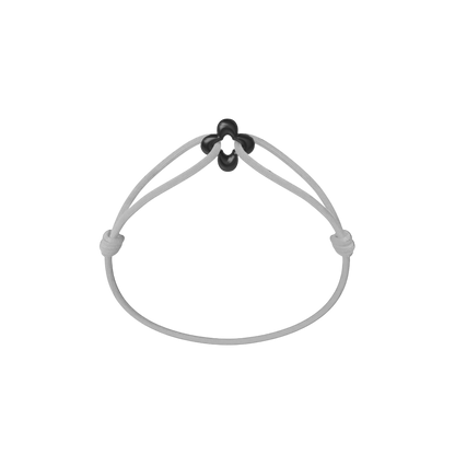 Mini Black Clover Cord Bracelet