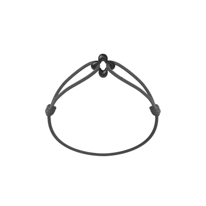 Mini Black Clover Cord Bracelet