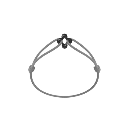 Mini Black Clover Cord Bracelet