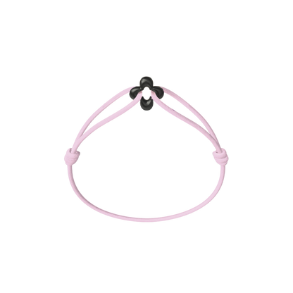 Mini Black Clover Cord Bracelet