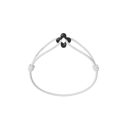 Mini Black Clover Cord Bracelet