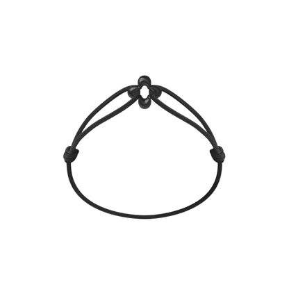 Mini Black Clover Cord Bracelet