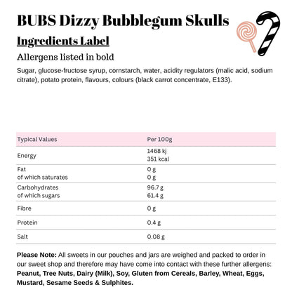 BUBS Dizzy Bubblegum Skulls
