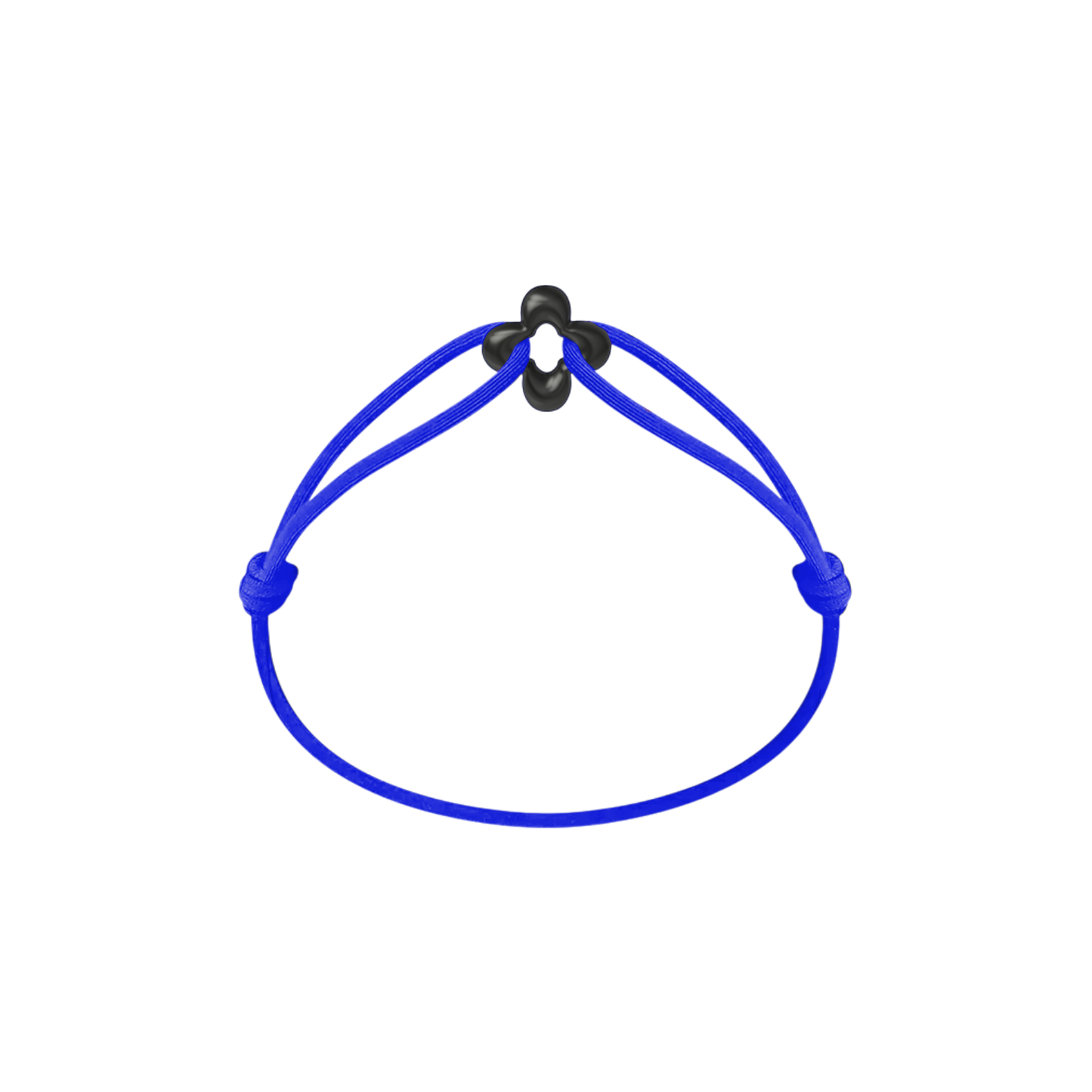 Mini Black Clover Cord Bracelet