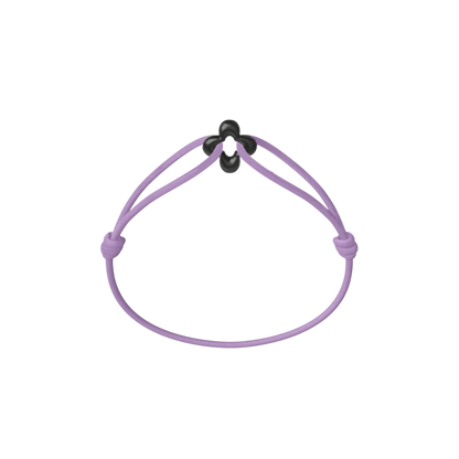 Mini Black Clover Cord Bracelet